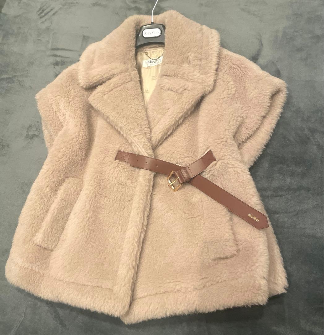 MaxMara NEWABAVO ニューアバボ　テディベア ケープ　ポンチョ