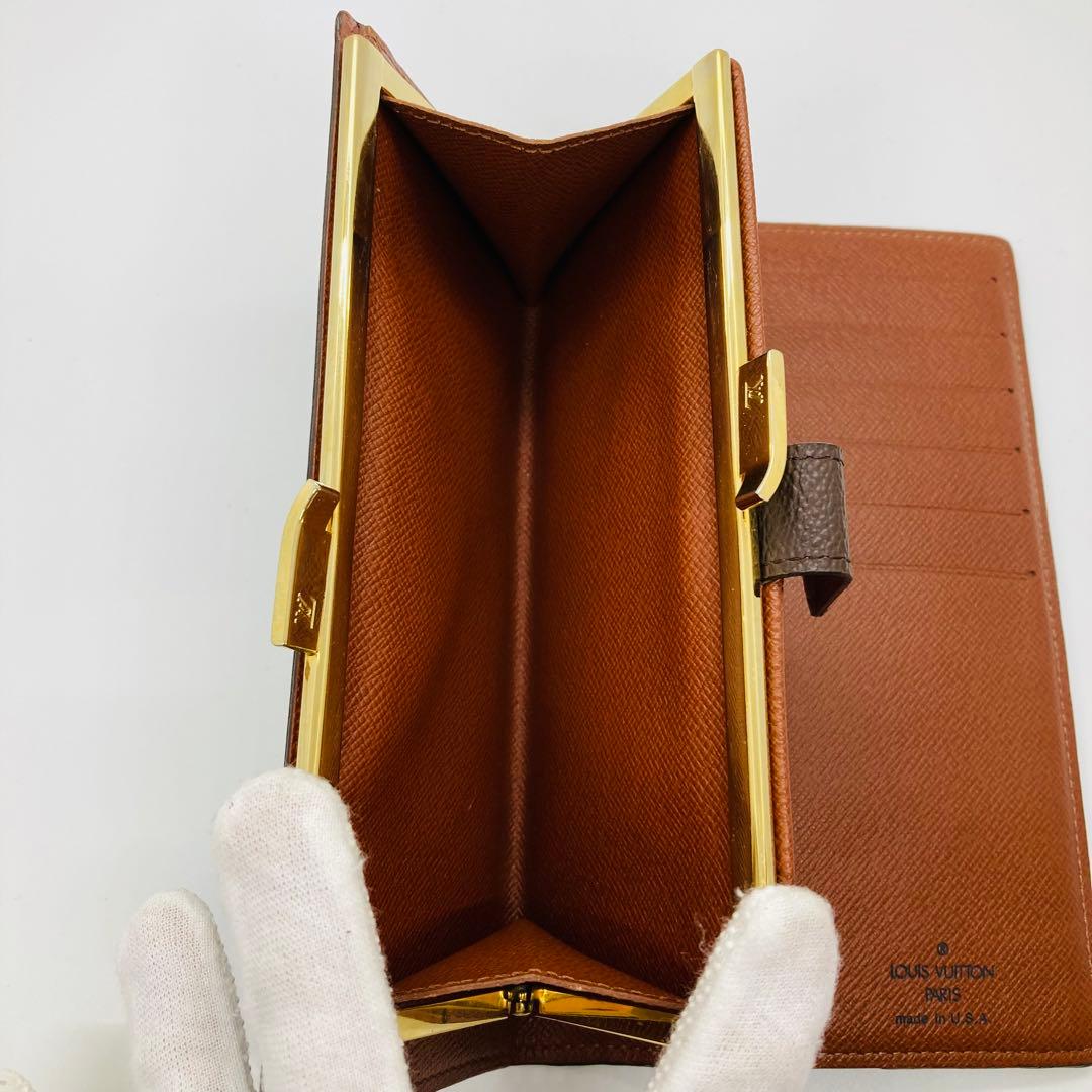 ルイヴィトン モノグラム コンチネンタル クラッチ がま口 長財布 A839