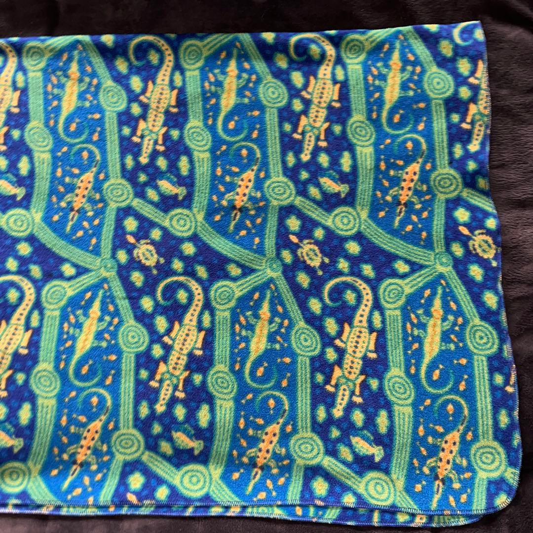 90S ヴィンテージ パタゴニア ワニ柄 クロコダイル フリースブランケット