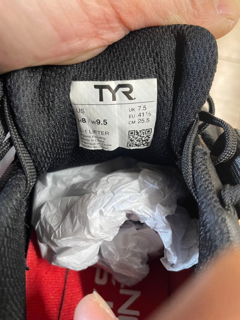 TYR ティア L-1リフター ブラック US 8.0 26㎝