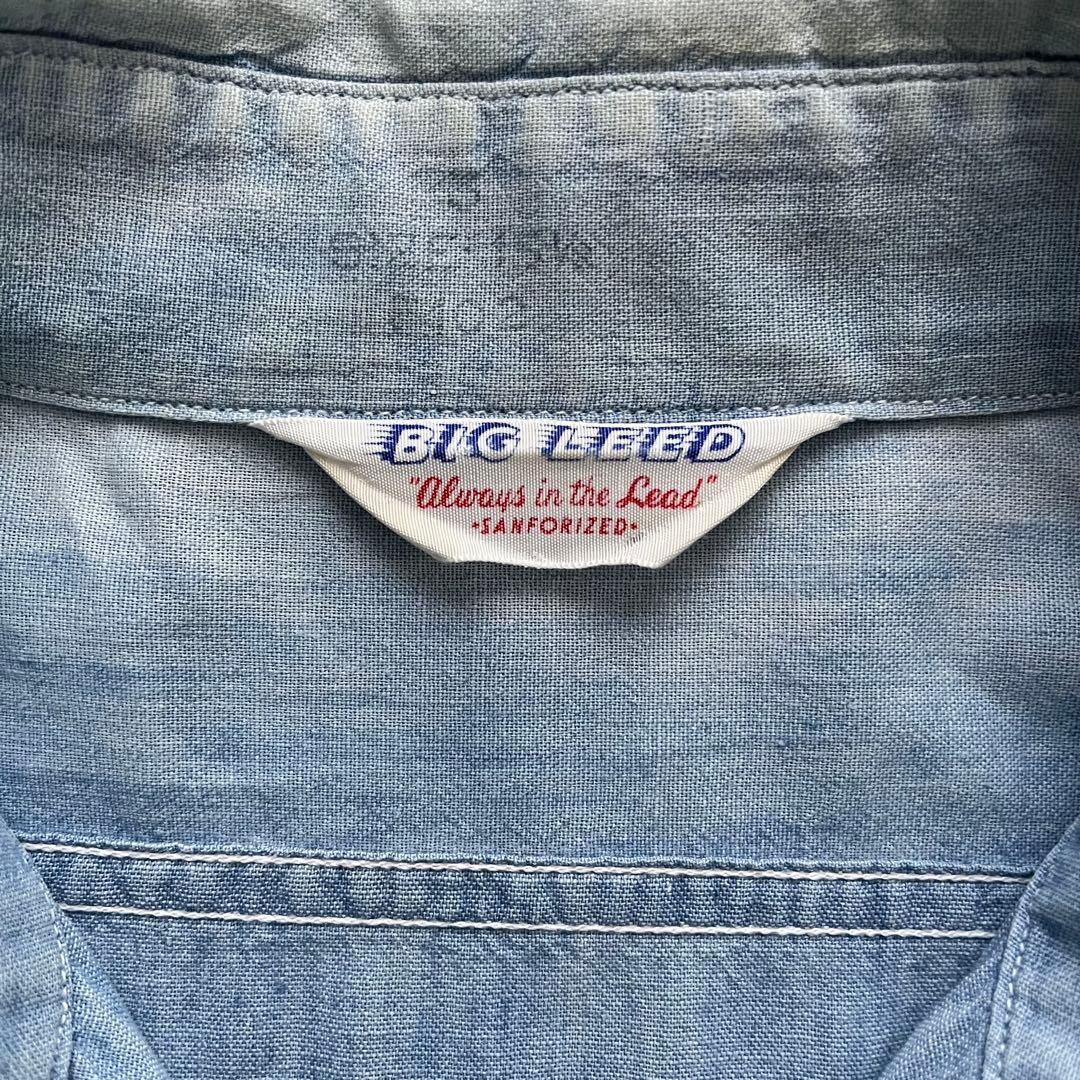 60s BIG LEED シャンブレー シャツ 猫目ボタン 検 50s 40s