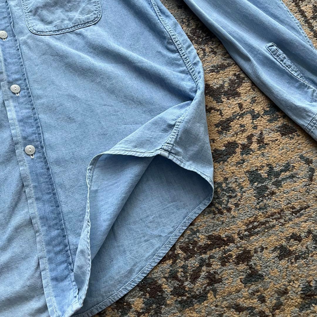 60s BIG LEED シャンブレー シャツ 猫目ボタン 検 50s 40s