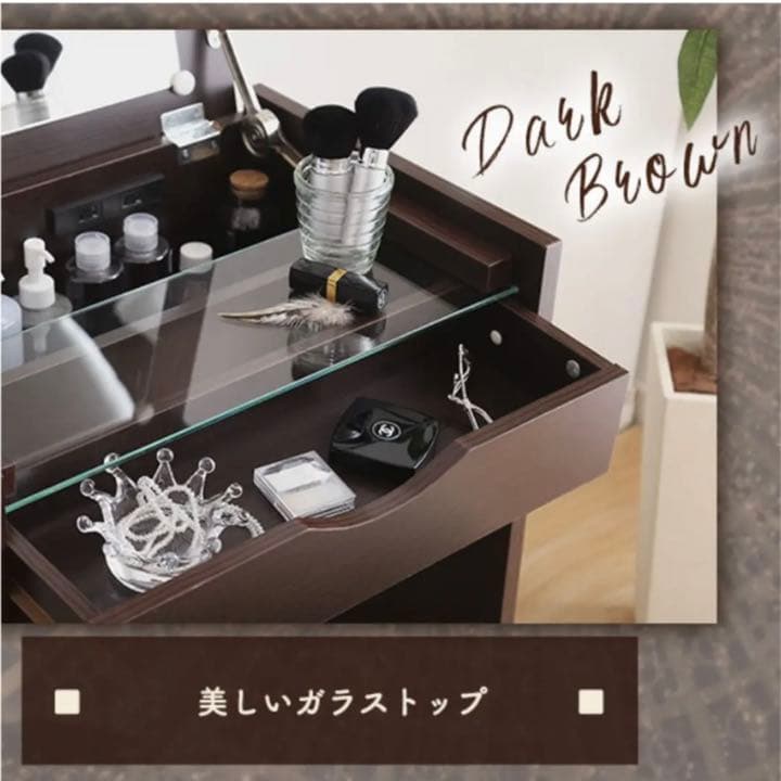 《新品》人気の姫系♡コンパクト収納付きドレッサー スツール付き デスク