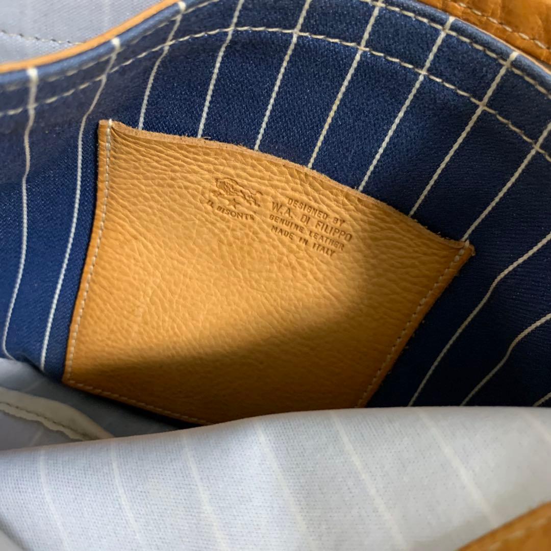 希少 イルビゾンテ クロスショルダーバッグ デニム&レザー ヒッコリー