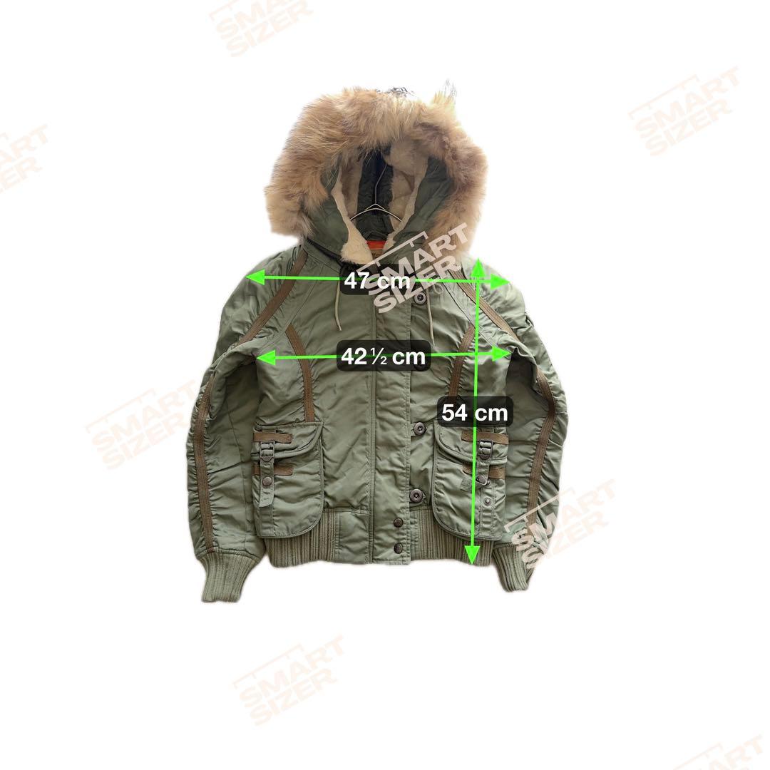 AVIREX　Y2K　ミリタリージャケット　N-2B カーキ　ファー　S