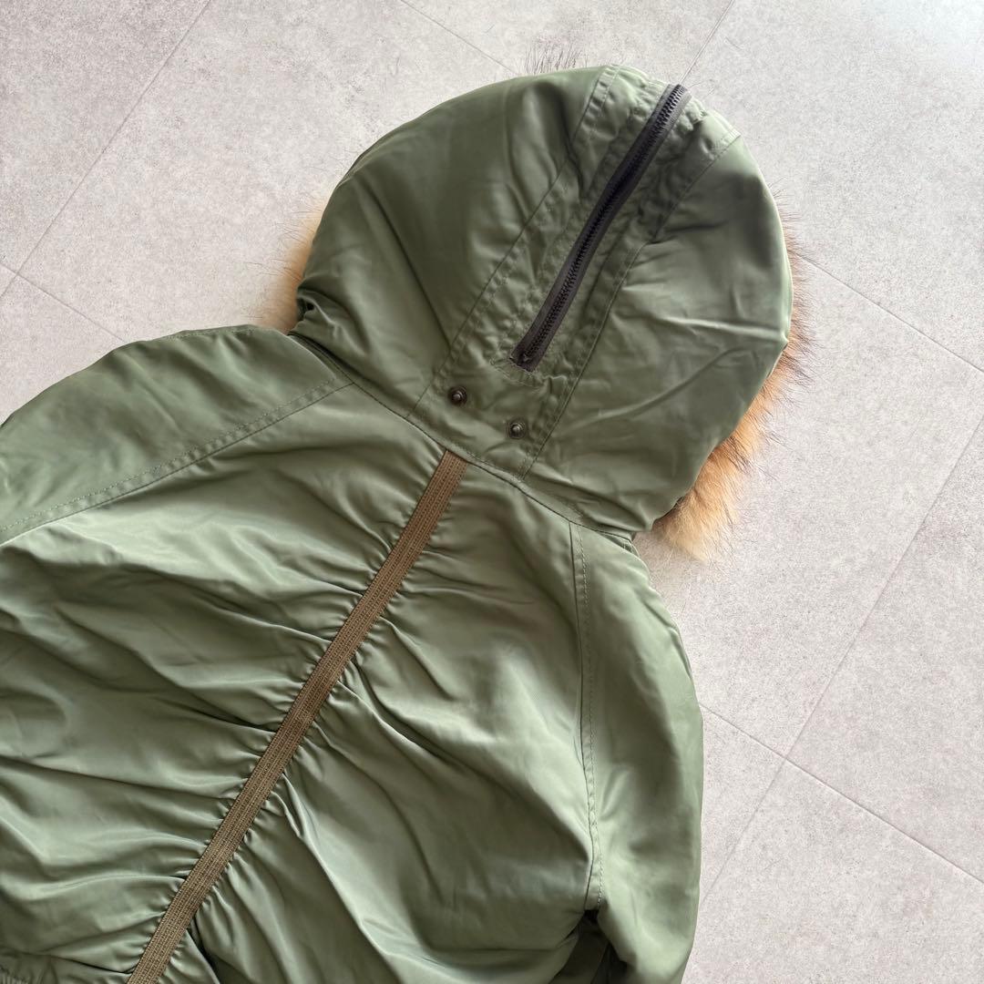 AVIREX　Y2K　ミリタリージャケット　N-2B カーキ　ファー　S