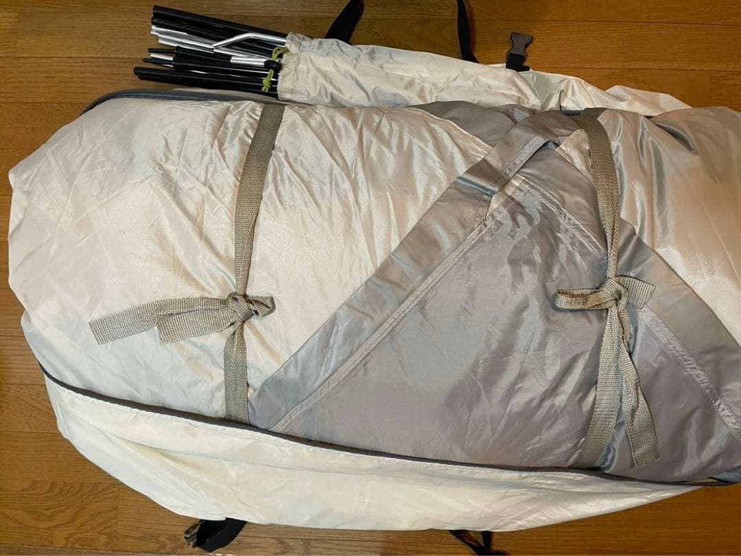 GWキャンプ:初心者向けテント一式]ロゴス エアマジック(清掃済）＋シート等