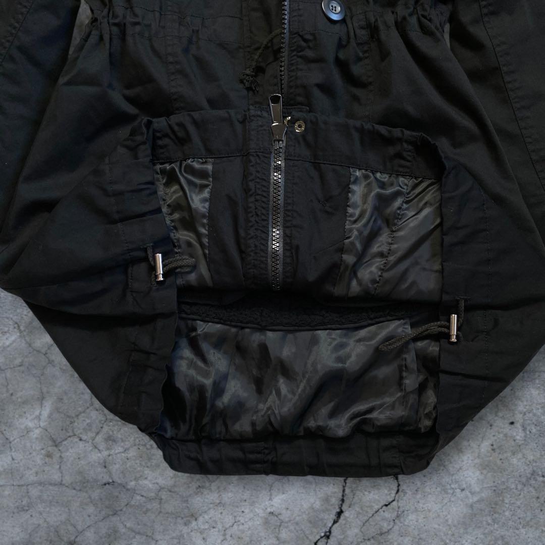 y2k 00s archive 黒 モッズコート 2way 平成ギャル ギミック