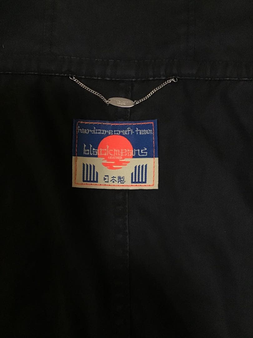 black means ブラックミーンズ　ライダース　ブラック　モッズコート