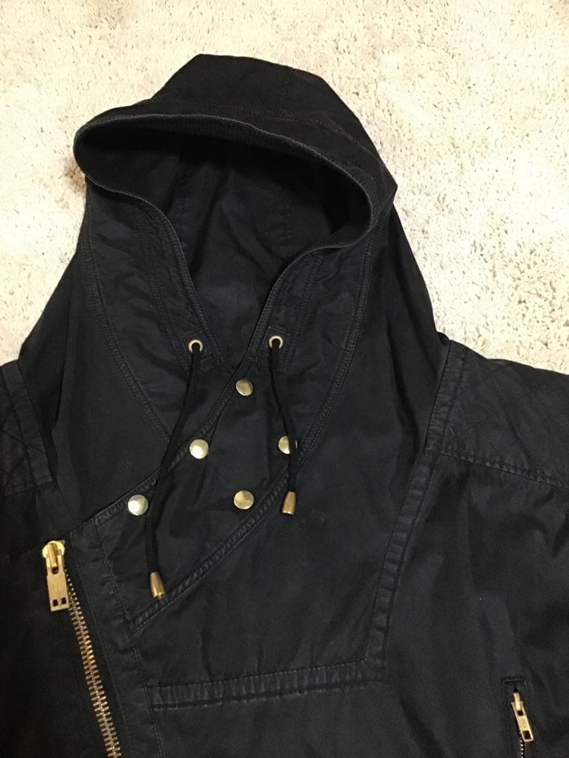 black means ブラックミーンズ　ライダース　ブラック　モッズコート