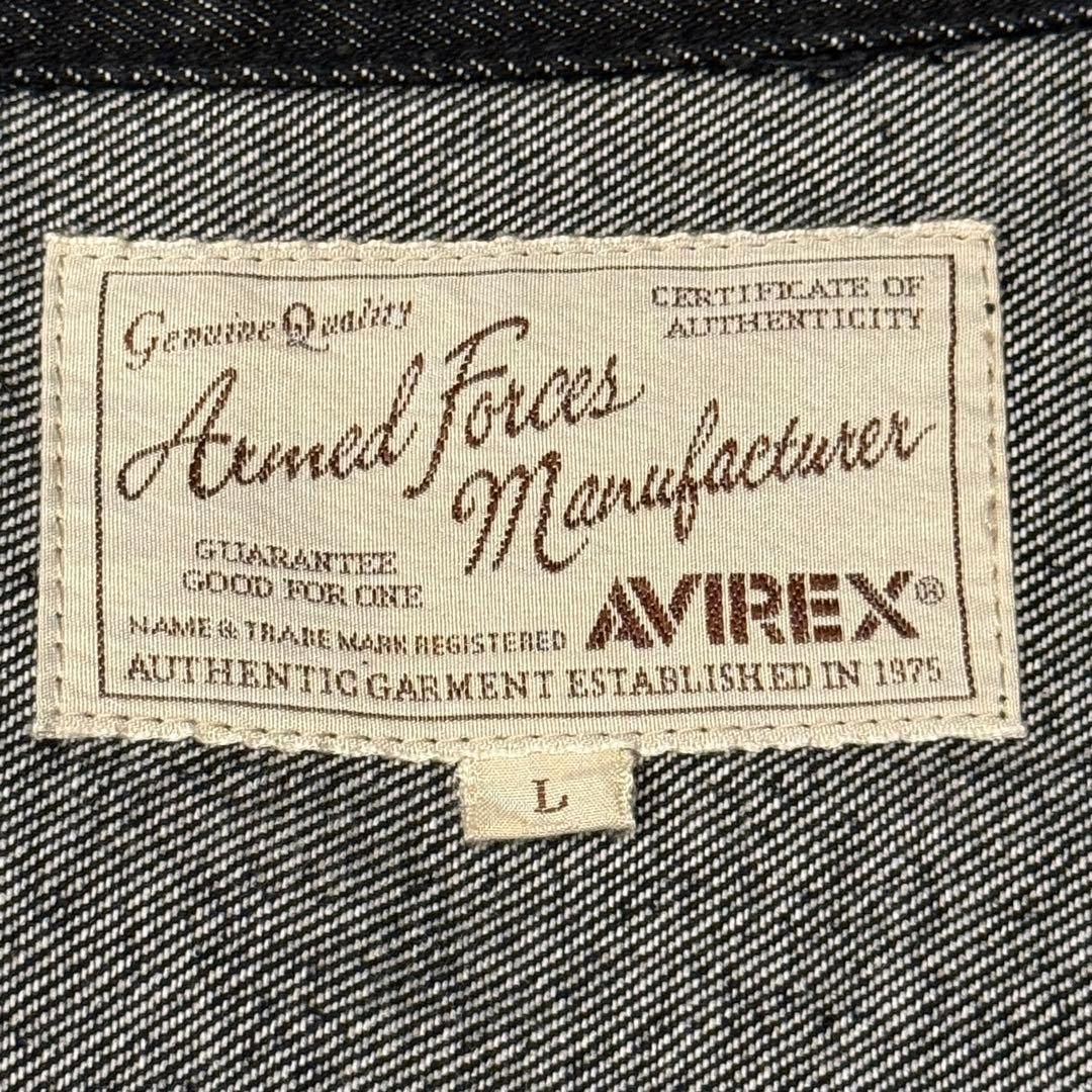 ブンバ様☆【AVIREX】 デニム ジャケット Gジャン ブラック L