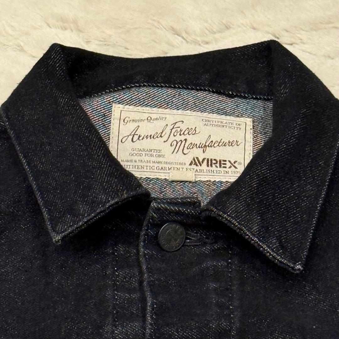 ブンバ様☆【AVIREX】 デニム ジャケット Gジャン ブラック L