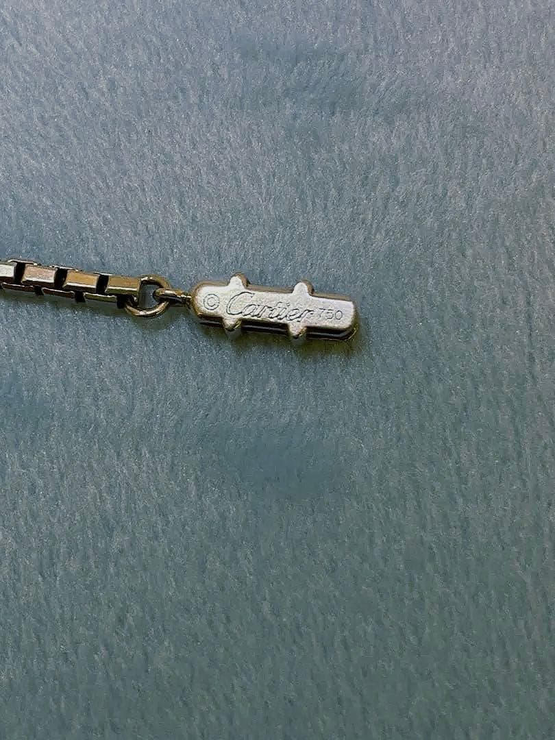 【美品】カルティエ　タンク　チェーンブレスレット　ホワイトゴールド　K18WG