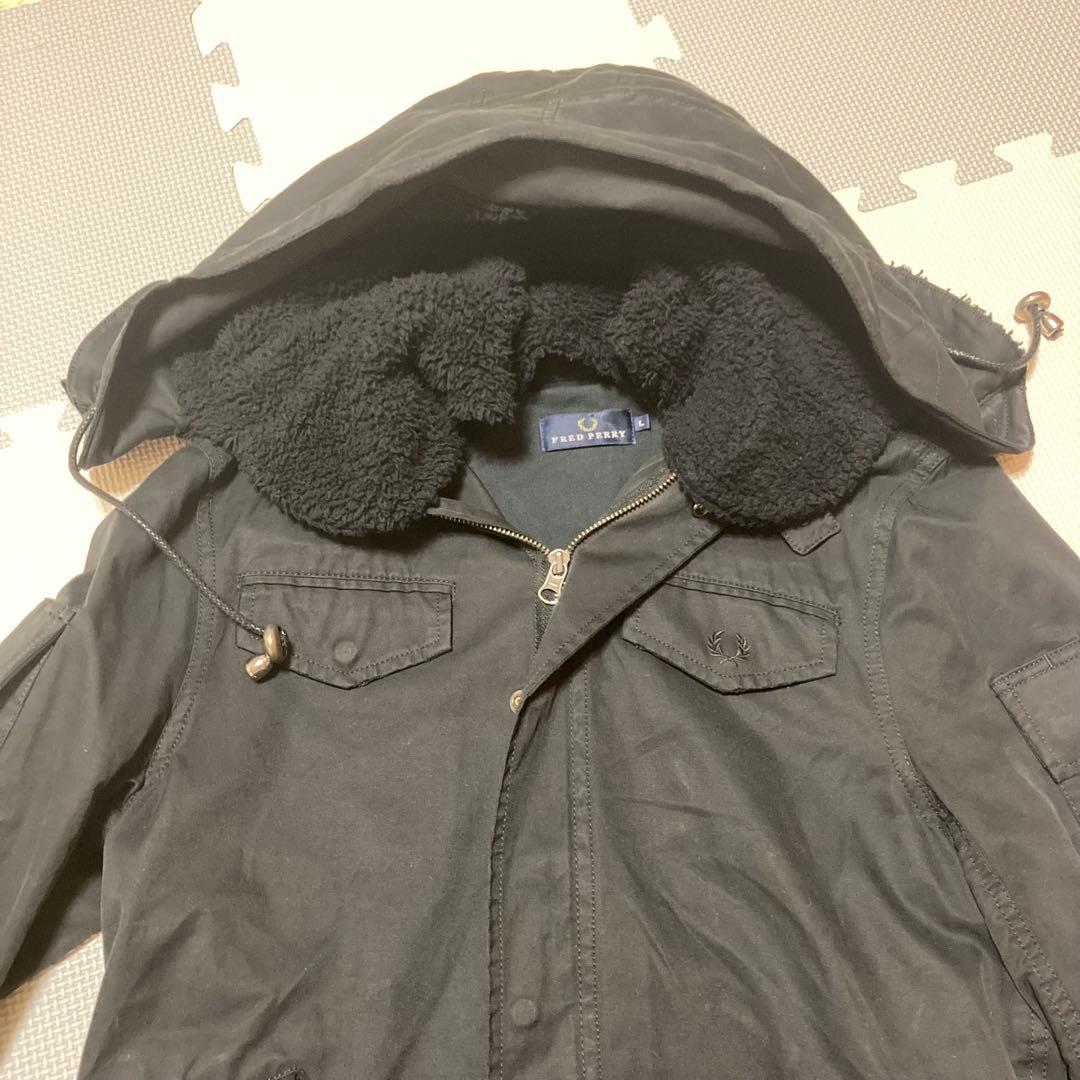 FRED PERRYモッズコート ブラックＬ　フレッドペリー 春コート メンズ黒