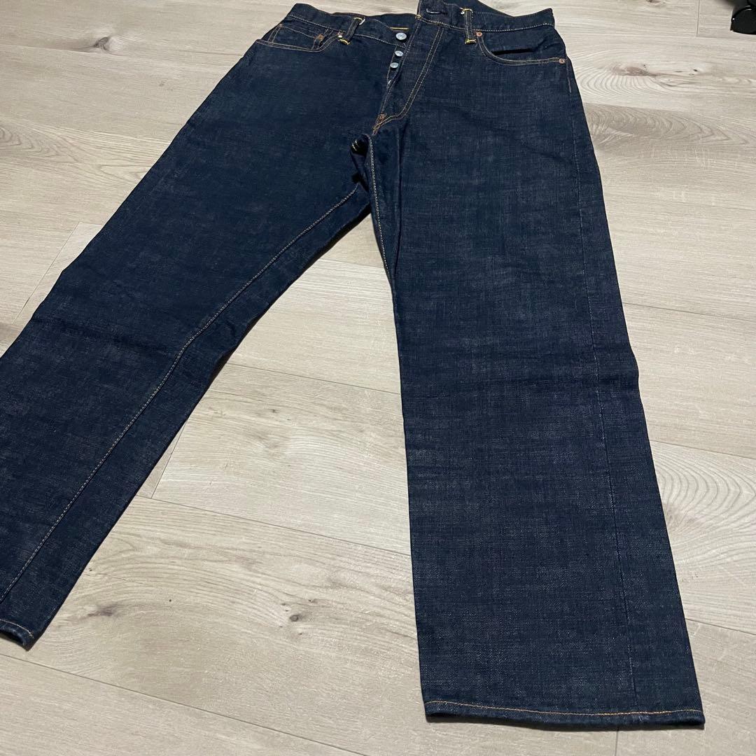 サイズ34 刺繍カモメ ジャパンマップ 赤耳 2001 極美品 エヴィス エビス