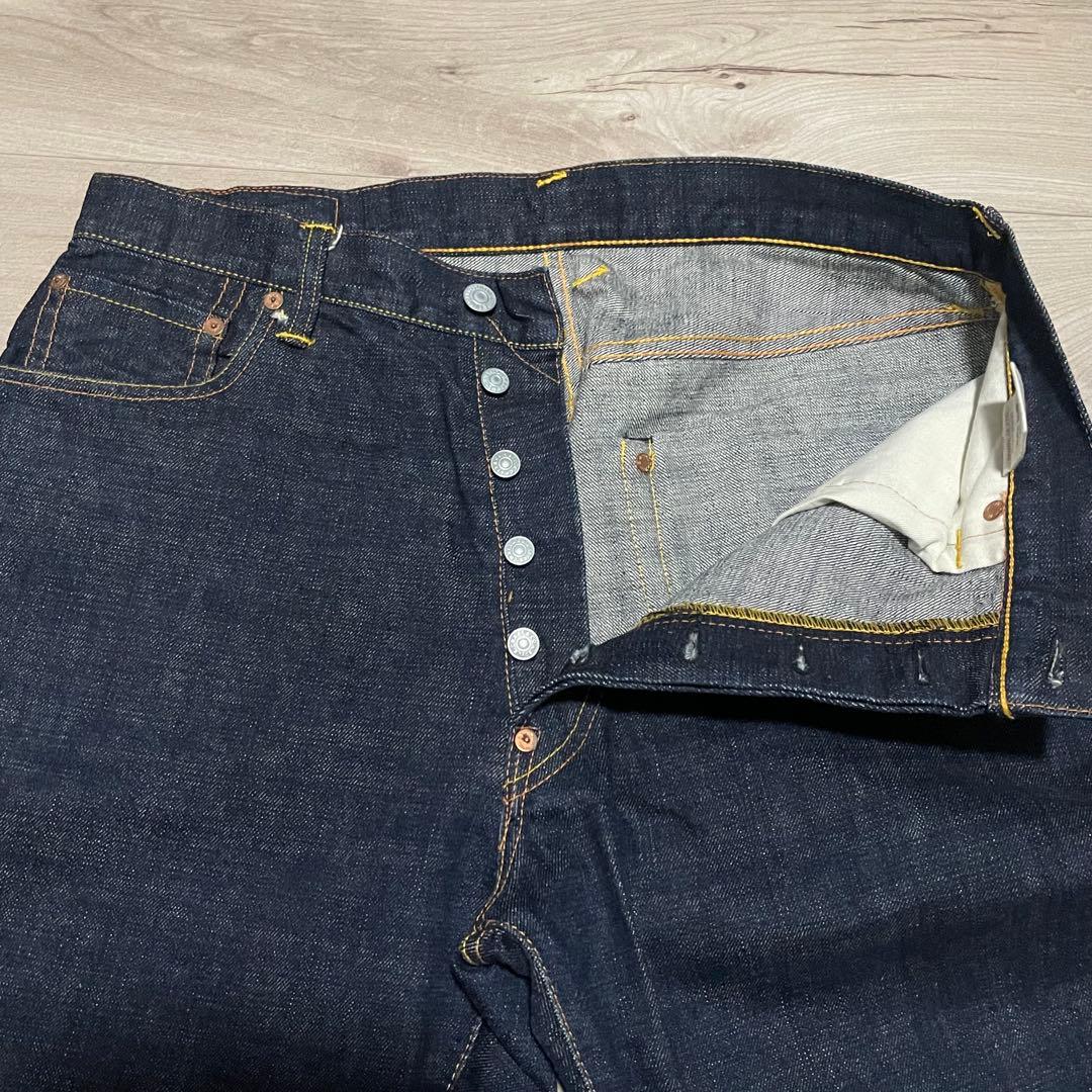 サイズ34 刺繍カモメ ジャパンマップ 赤耳 2001 極美品 エヴィス エビス