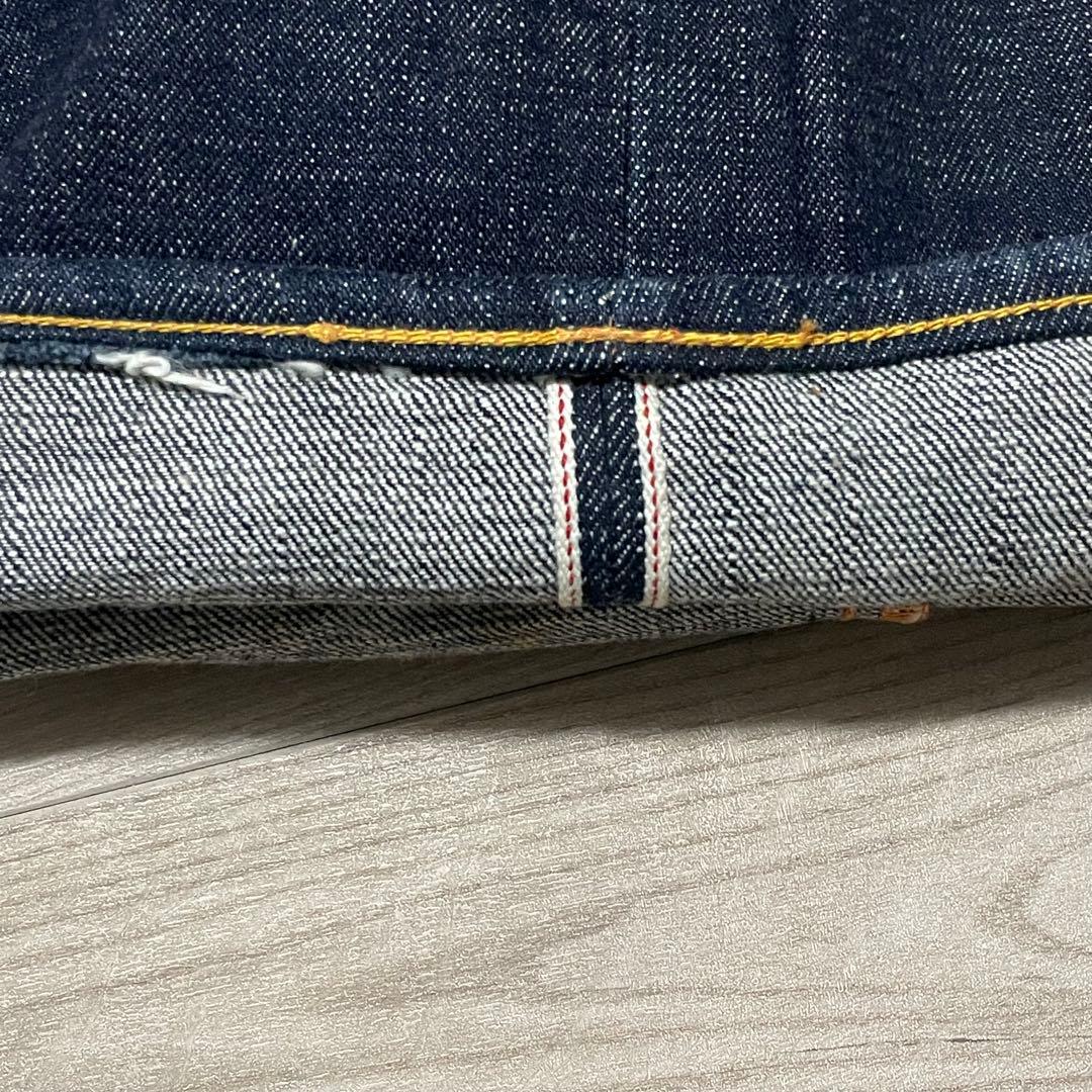 サイズ34 刺繍カモメ ジャパンマップ 赤耳 2001 極美品 エヴィス エビス