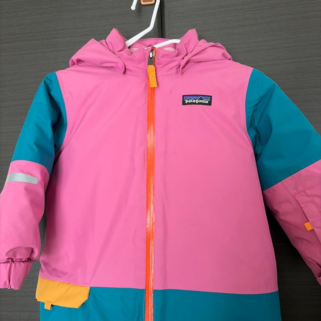 d*読様 patagonia 子ども用スキーウェア ピンク/青