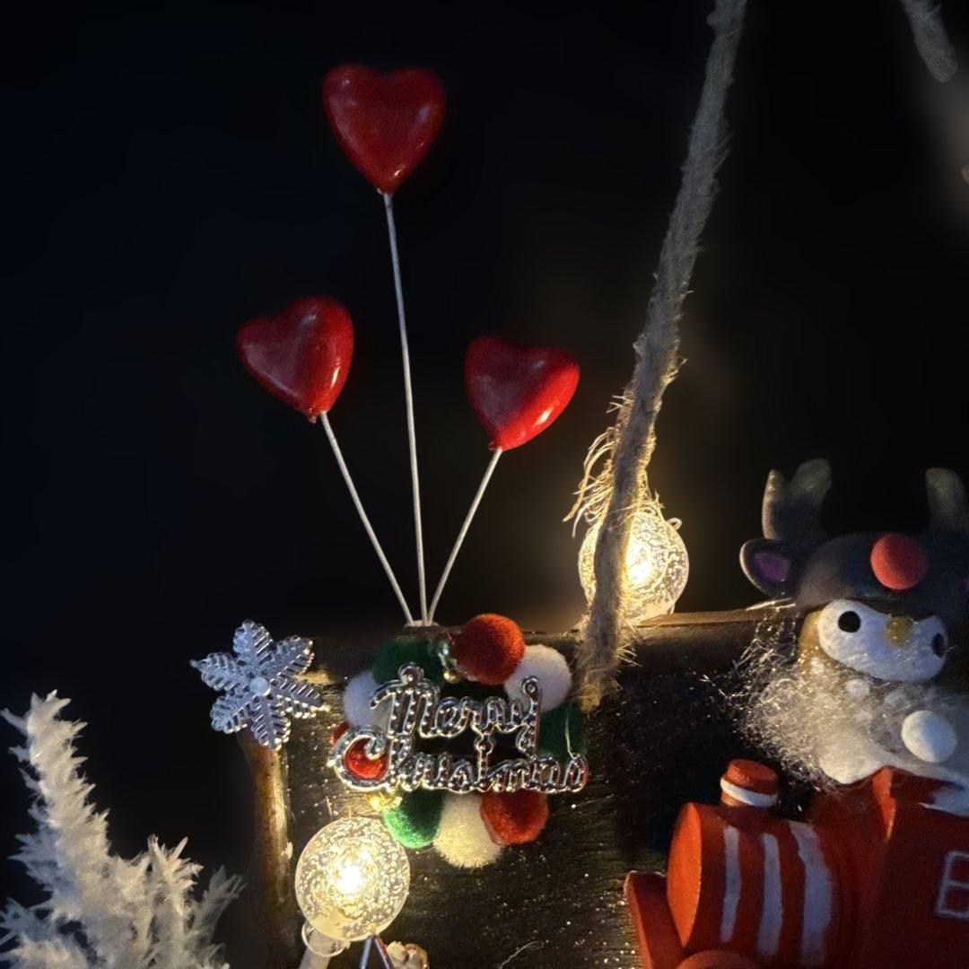 どんぐりアート♡ Xmasタペストリー風＆ブーツオブジェ2点♡