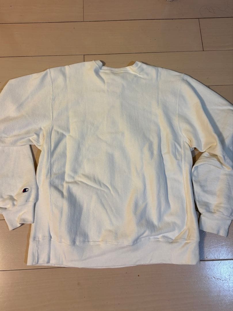 Reverse Weave 80s ホワイト　ハーフボタン　珍ピオン