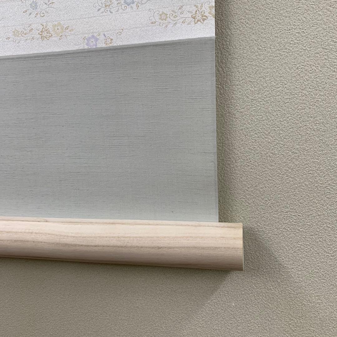 美品 掛け軸 酒井抱一画 西陣紹巴つづれ「立雛」風鎮・自在付き ひな祭り