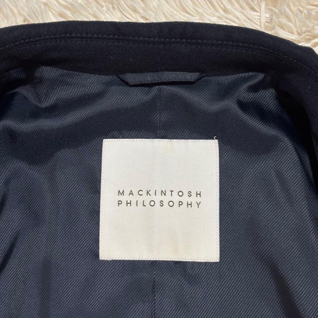 美品 マッキントッシュフィロソフィー ポロコート メルトンウール