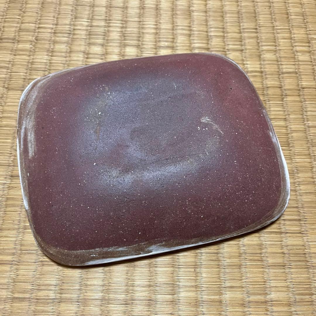 岩井窯山本教行黄釉掻落角皿新品未使用限定即完売釉薬貫入民藝出雲島根