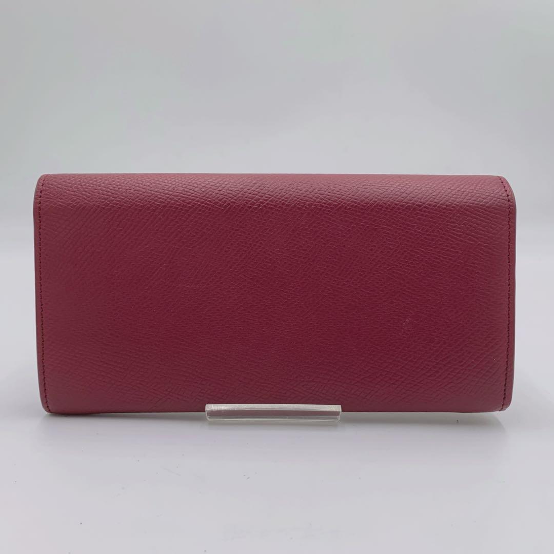 【美品✨】CELINE レザー長財布 ロングウォレット ピンク 保存袋付き