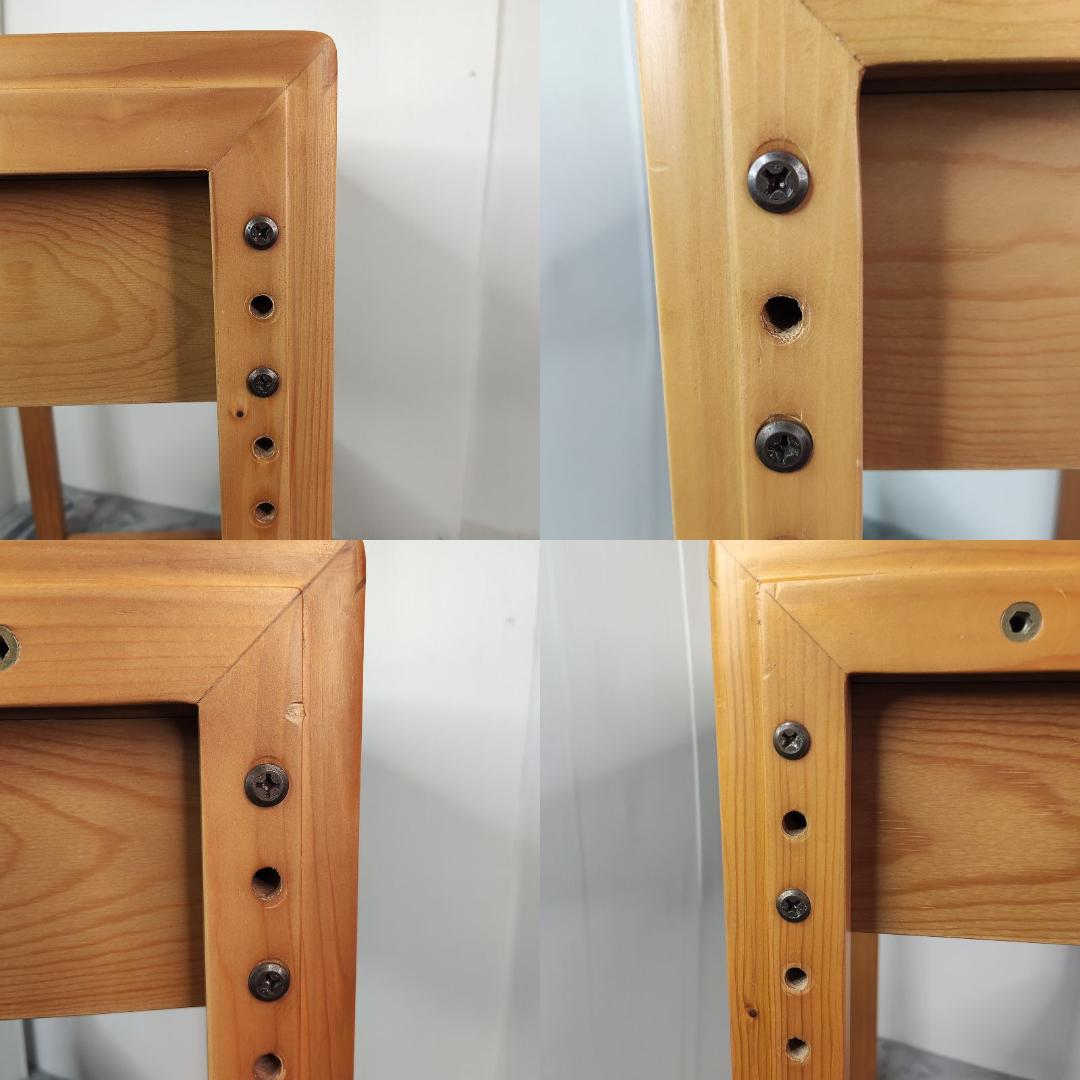 木製　高さ調整可能　学習机　作業台　ワークデスク　幅69 奥行44 高さ79