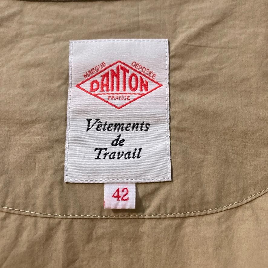 希少XL相当/極美品】DANTON シャツカーディガン 薄手 ベージュ 42