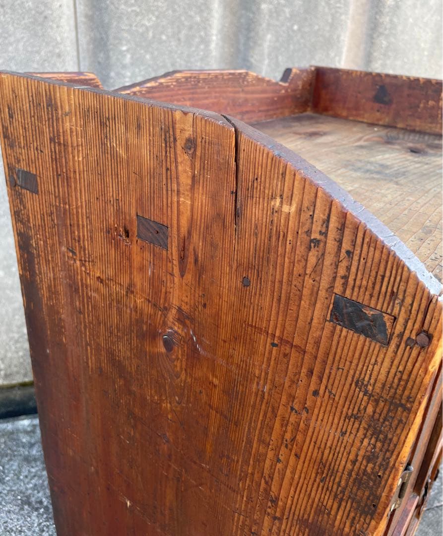 稀少/古道具/当時物/無垢材/陳列棚/収納棚/棚/扉付き/ラック