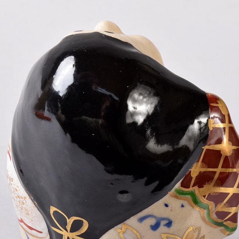 茶道具　京焼　橋本永豊作　色絵　お福　香合　共箱　V　7755