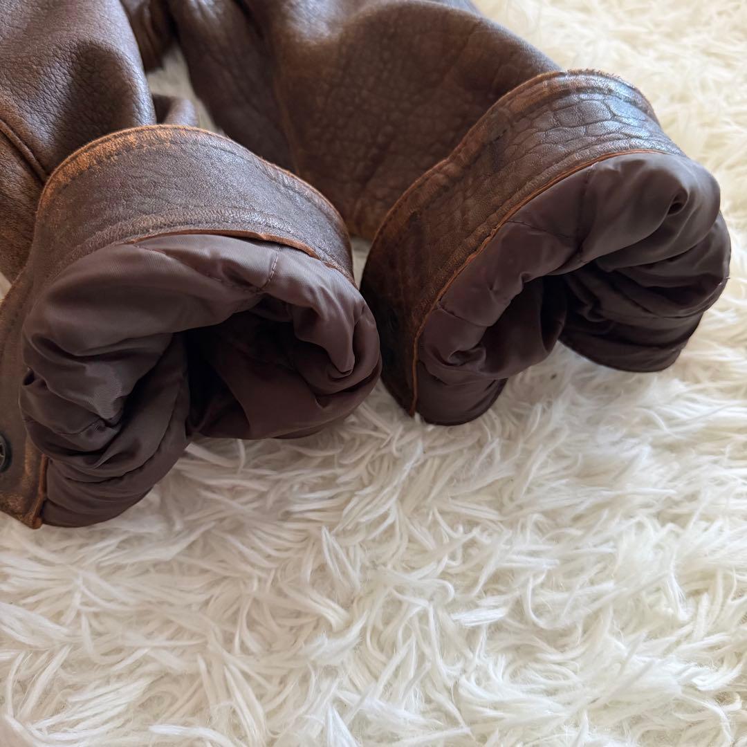 【美品】WESTOP フライトジャケット　G-1 ラムスキン　ブラウン　M