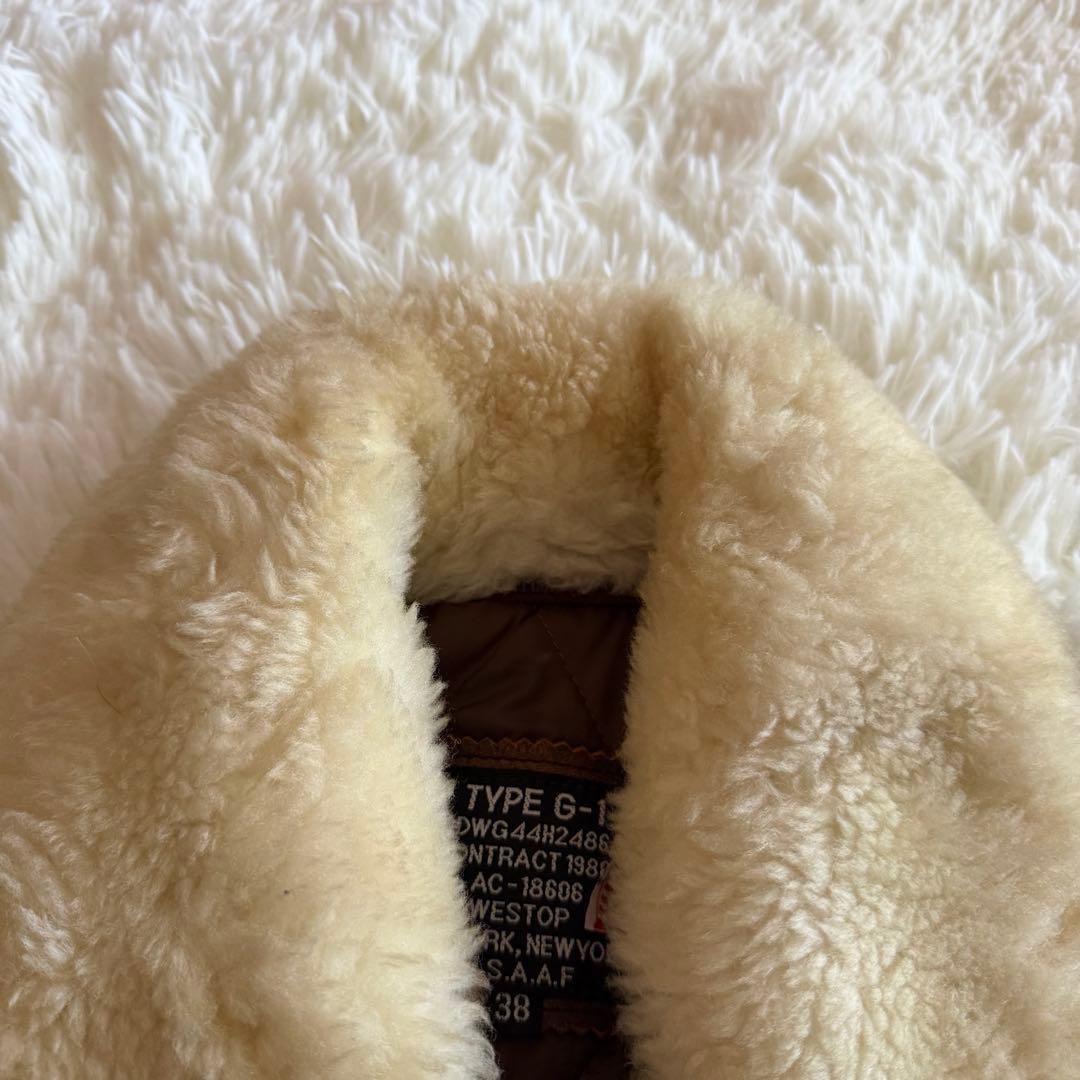 【美品】WESTOP フライトジャケット　G-1 ラムスキン　ブラウン　M