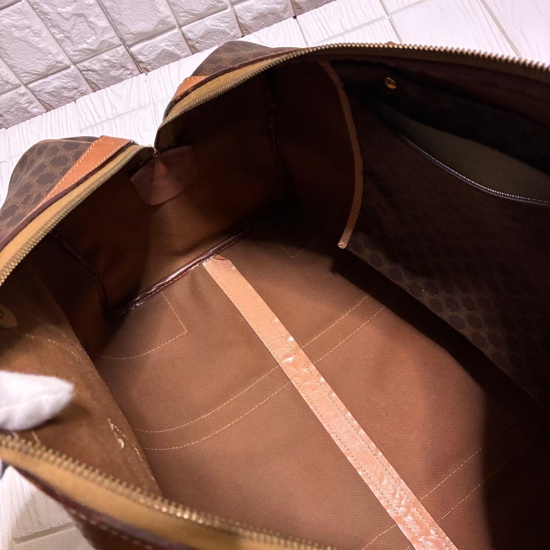 美品 CELINE セリーヌ ボストン マカダム トリオンフ PVC レザー