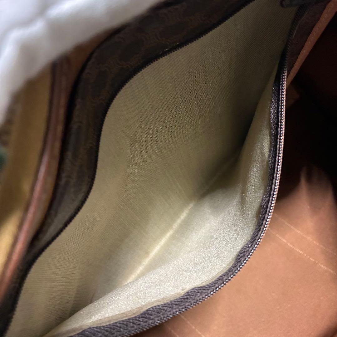 美品 CELINE セリーヌ ボストン マカダム トリオンフ PVC レザー