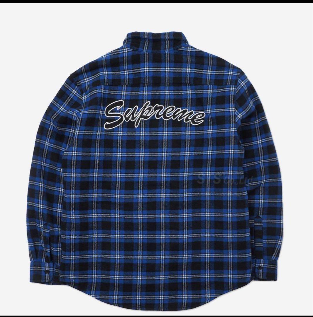 トップス SUPREME Arc Logo Quilted Flannel Shirt