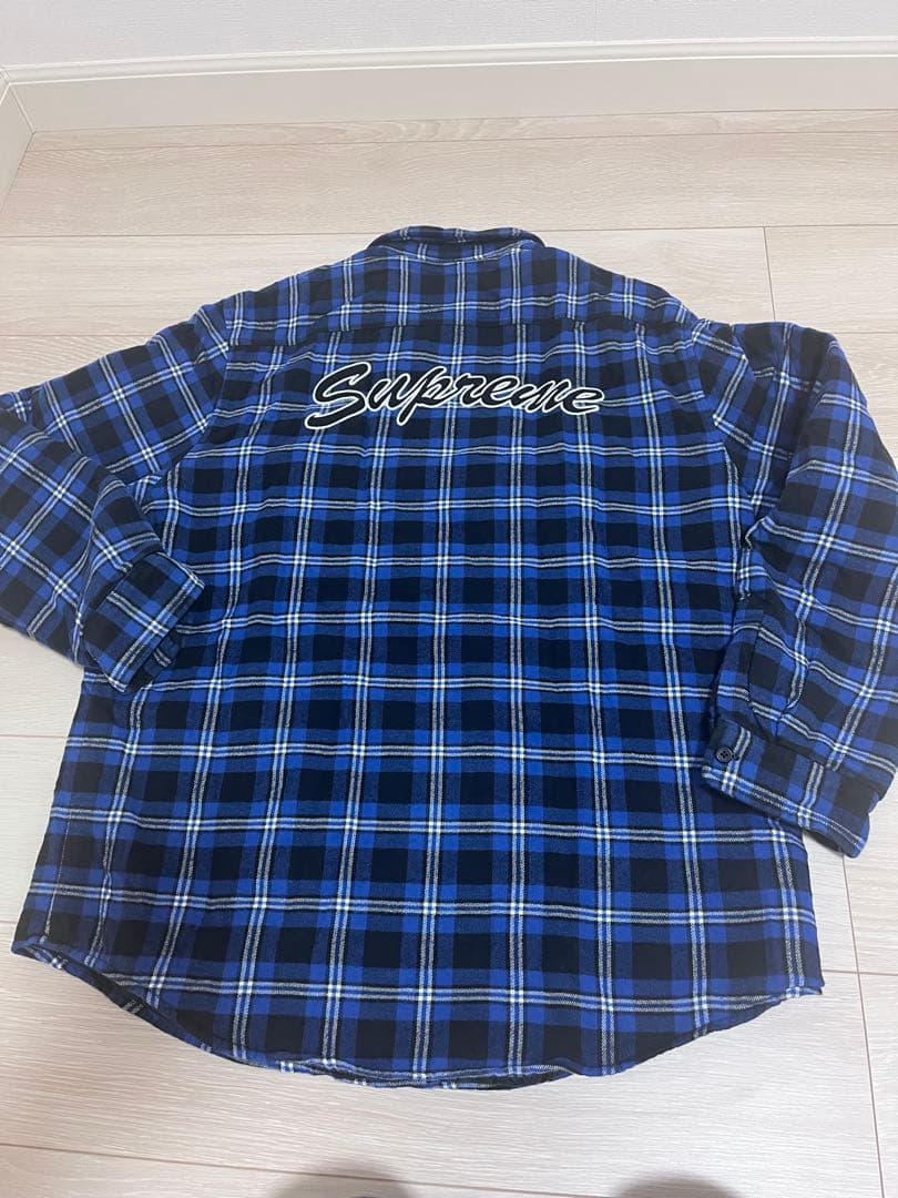 トップス SUPREME Arc Logo Quilted Flannel Shirt