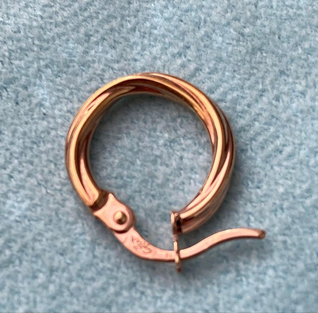 スタージュエリー　片耳　フープ　ピアス　K18刻印