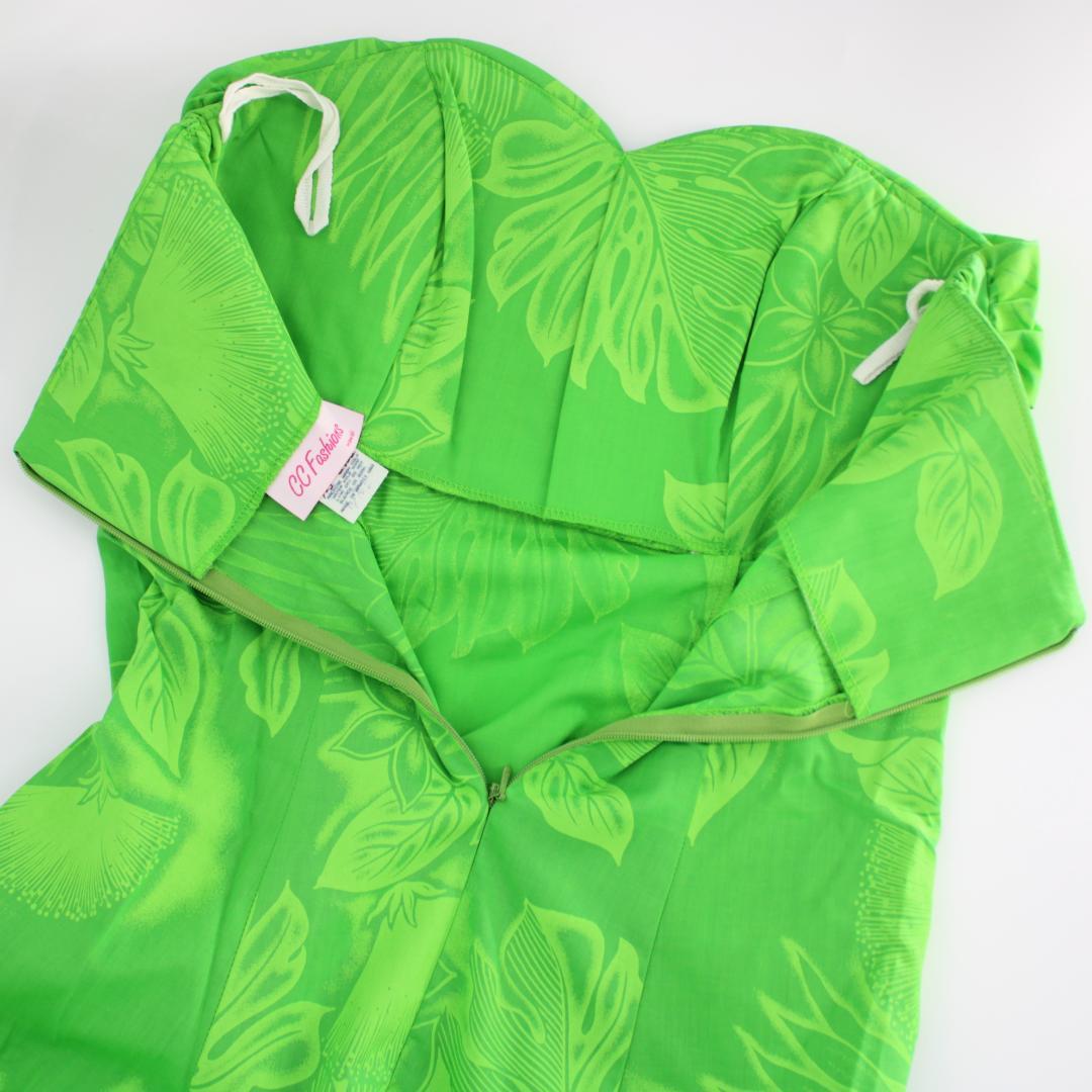 美品 フラダンス衣装】グリーン CC fashion ワンピース ドレス - メルカリ