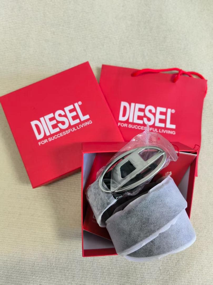 DIESEL ブラック ベルト 専用袋・箱付き