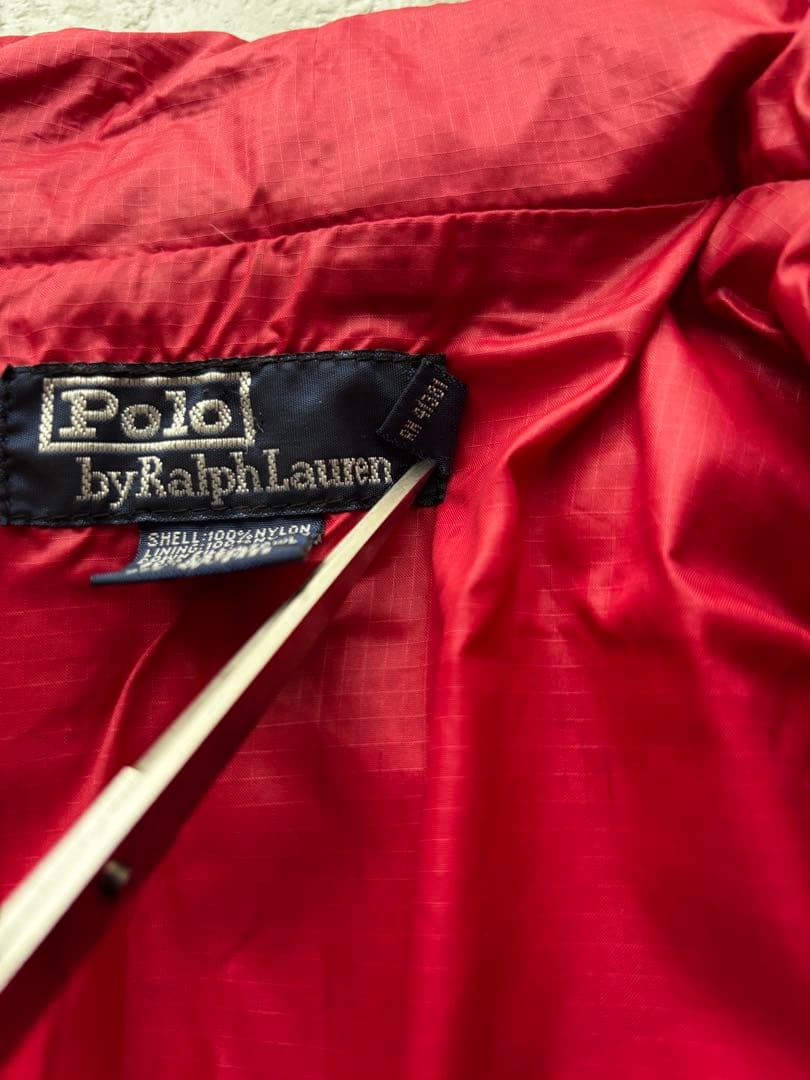 90s ポロラルフローレン　ポロスポーツ　ダウンジャケット　ブラック　肉厚　M