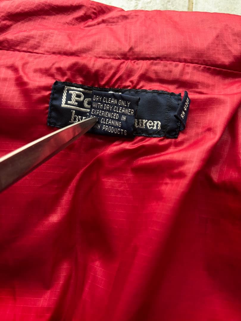 90s ポロラルフローレン　ポロスポーツ　ダウンジャケット　ブラック　肉厚　M