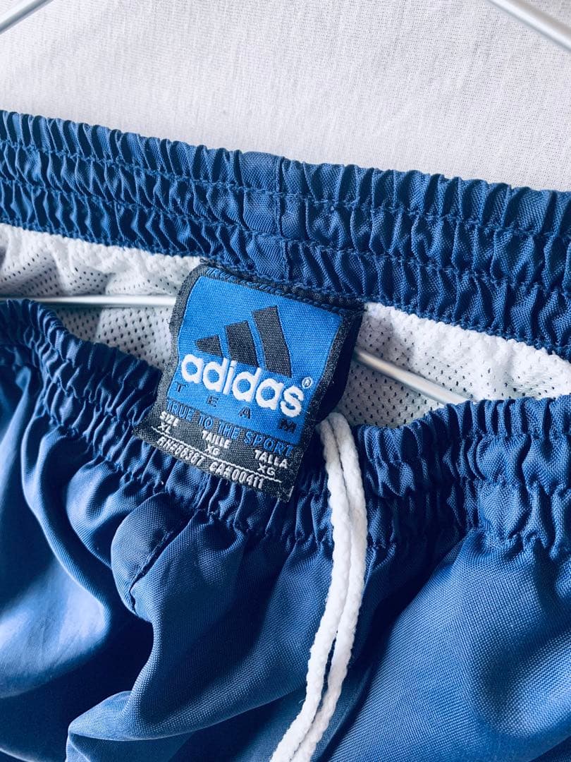 adidas ネイビー ナイロンジャージパンツ XLサイズ