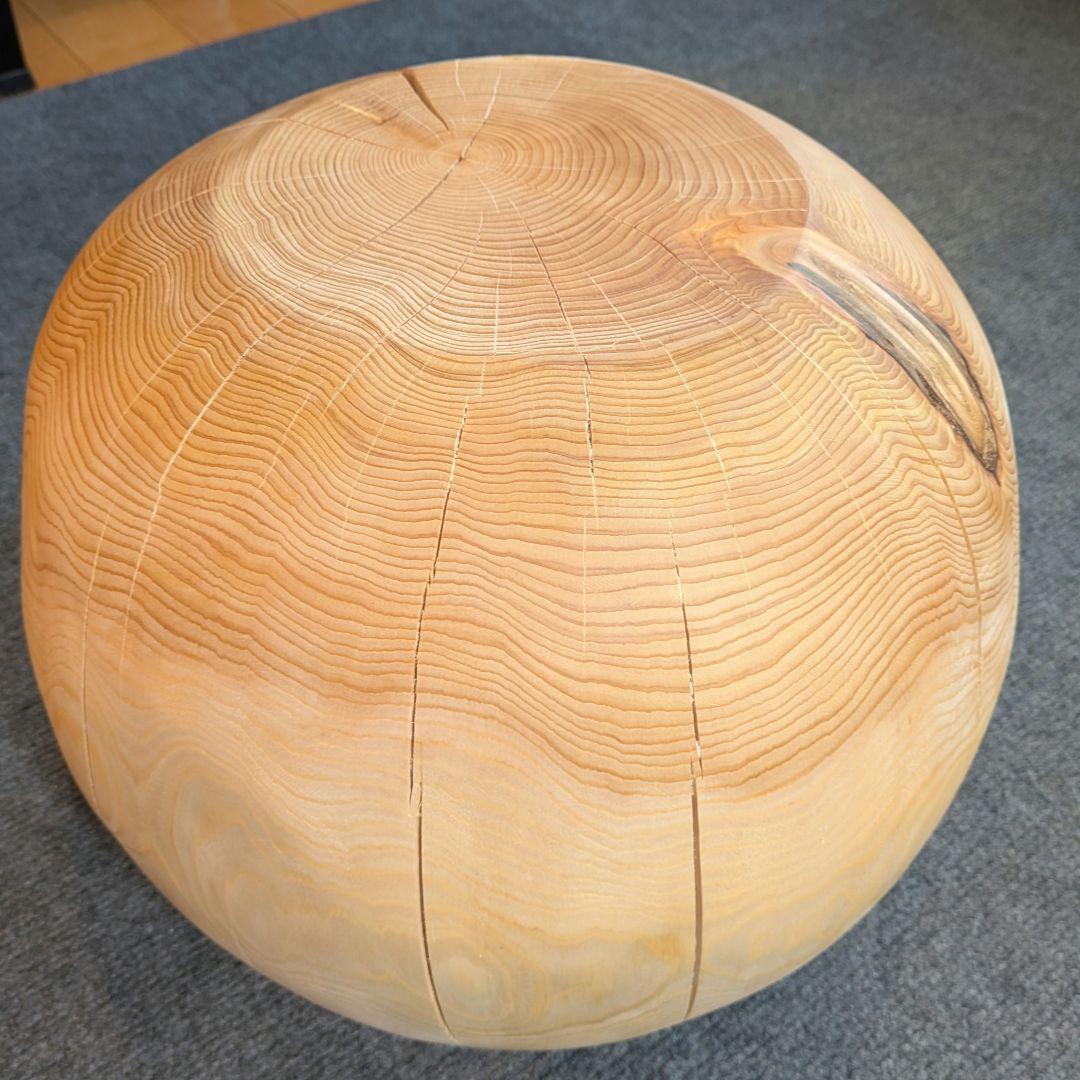 Riwa　天然ヒバ　丸型　高さ約30.5cm