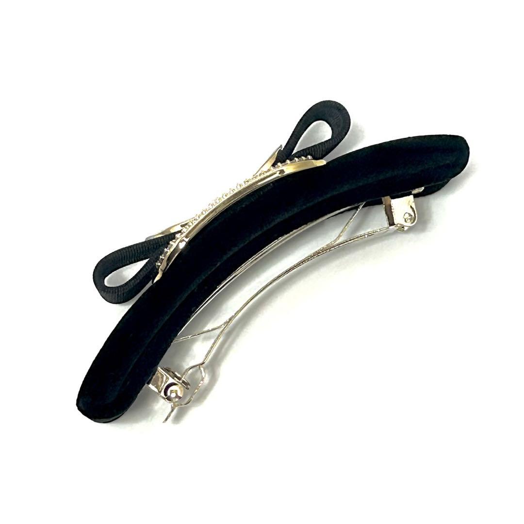 未使用 サルヴァトーレフェラガモ リボン バレッタ アクセサリー ラインストーン