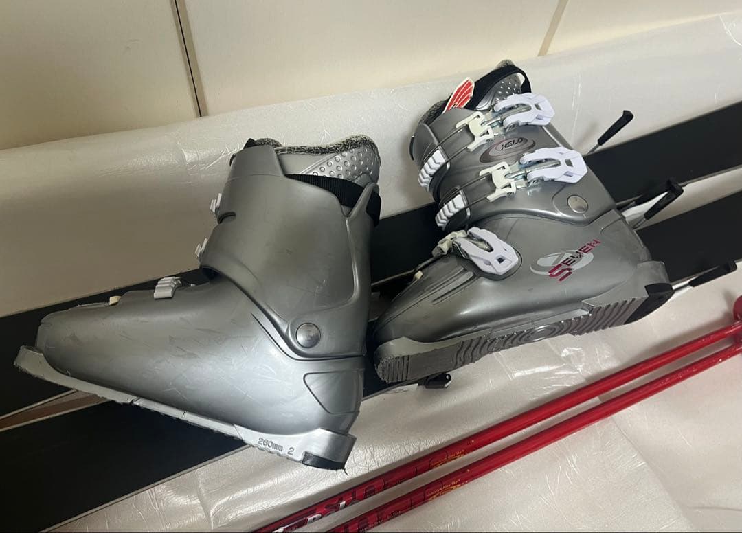 スキーセット　HEAD(117cm)、ブーツ(21cm)、ストック(86cm)