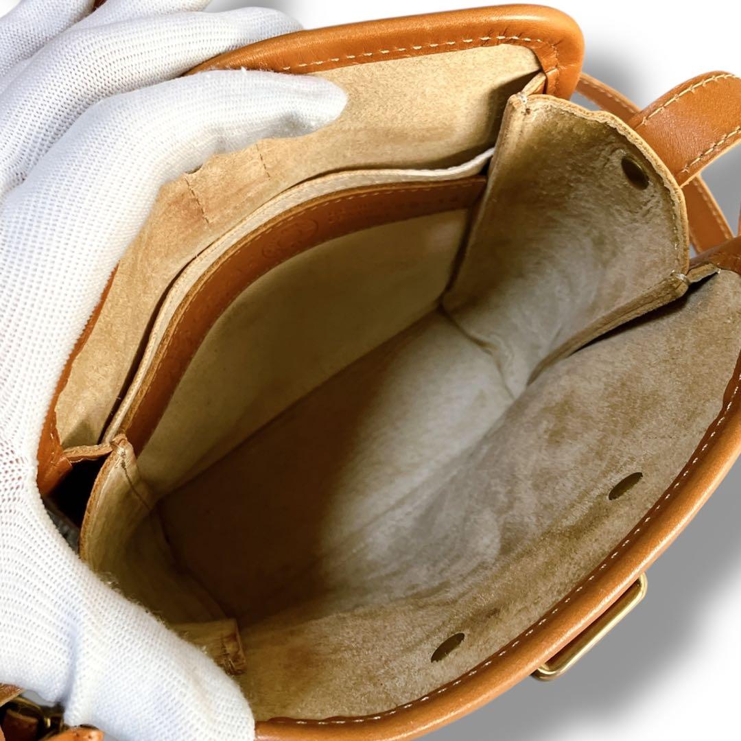 フェリージ イタリア製 斜め掛け可 オールレザー ショルダーバッグ ブラウン