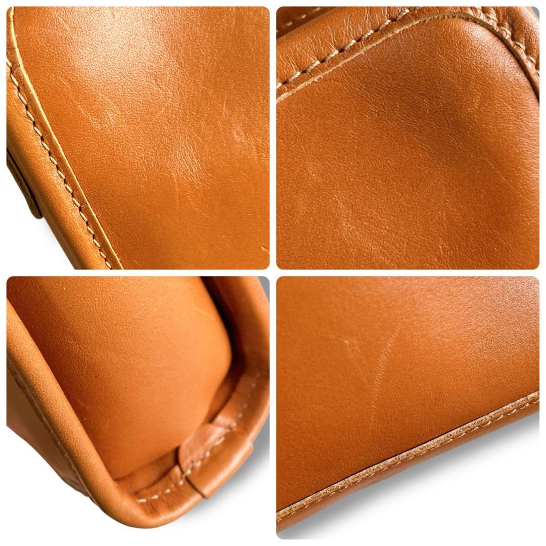 フェリージ イタリア製 斜め掛け可 オールレザー ショルダーバッグ ブラウン