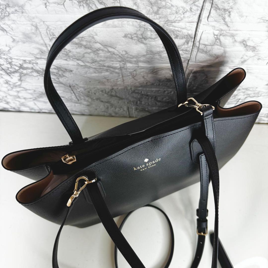 【極美品】　ケートスペード　トートバッグ　ショルダーバッグ　2way レザー　黒